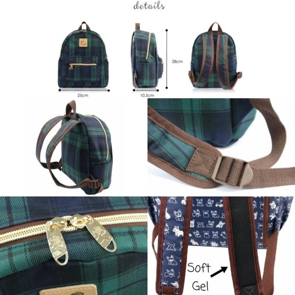 Waterproof Art Corgi Mini Small Travel Backpack - Picture 3 of 10